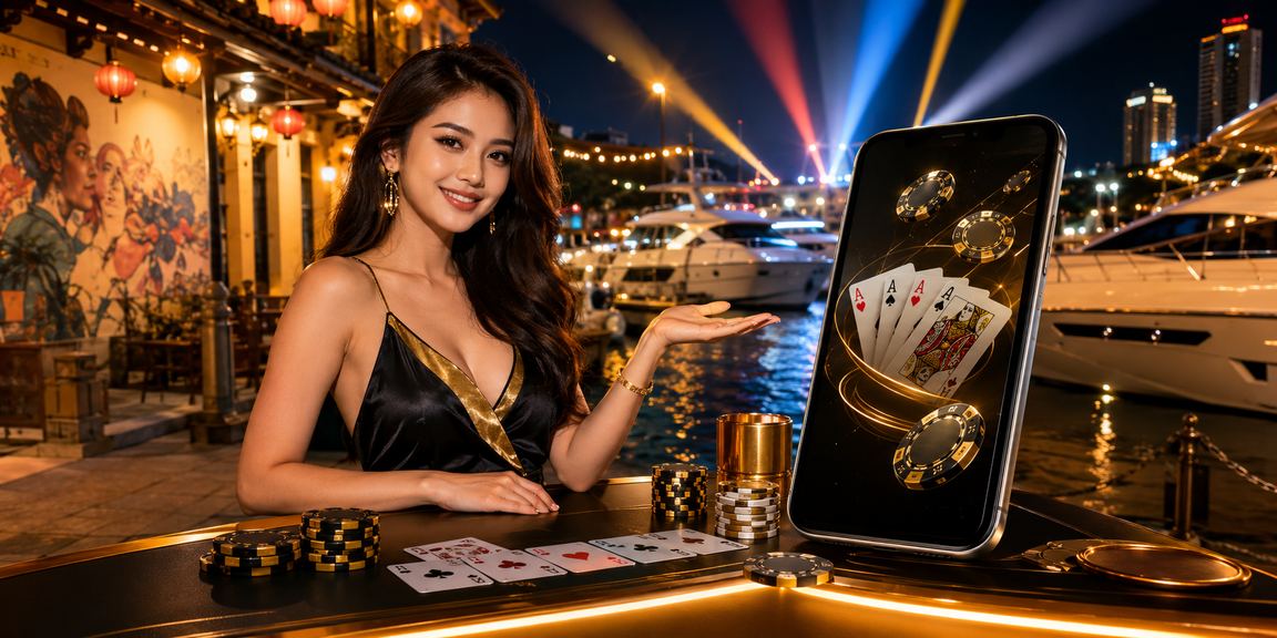 Permainan poker gaya Melayu di Pulau Pinang — suasana meja kasino langsung Malaysia